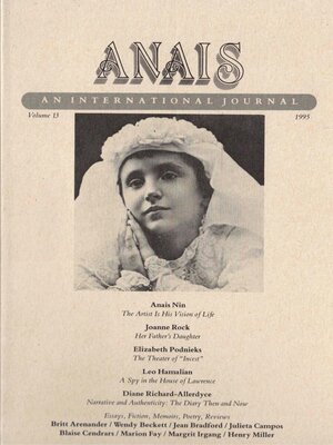 cover image of ANAIS: An International Journal, Volume 13